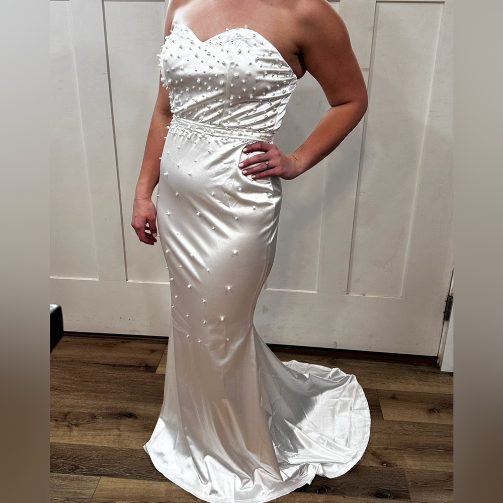 White Pearl Formal Gown